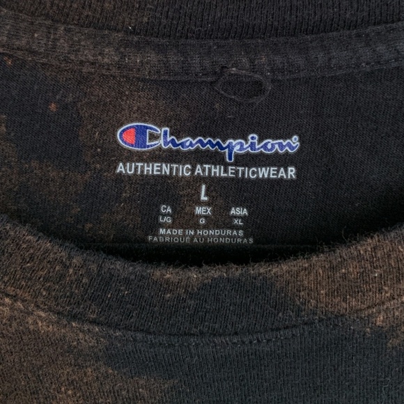 Champion T-Shirt Acid Wash Shirt Size Large Men's Tee Athletic Sports Team - Picture 2 of 4